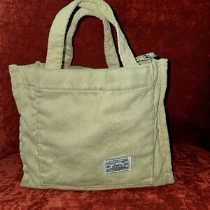 Corduroy Canvas Crossbody/Shoulder/Hand Bag by Letu Multi-Use Unisex Khaki